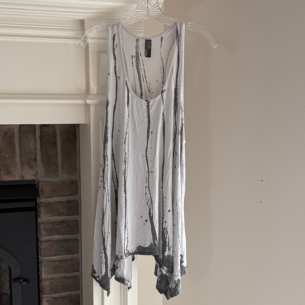 Chic Gray and White Women's Tank Top